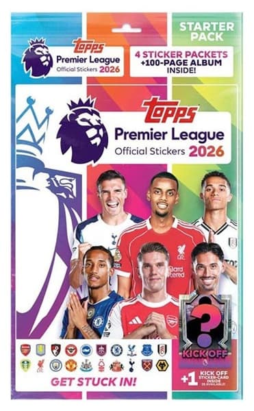 Topps Fodbold-Stickers/Klistermærker: Premier League 2025/26 - Starter Pack (Album + 24 Stickers)